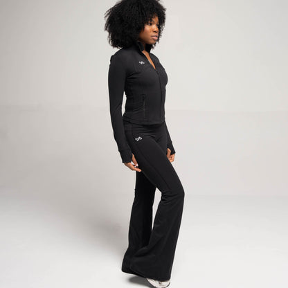 Onyx High-Waisted Flared Pants